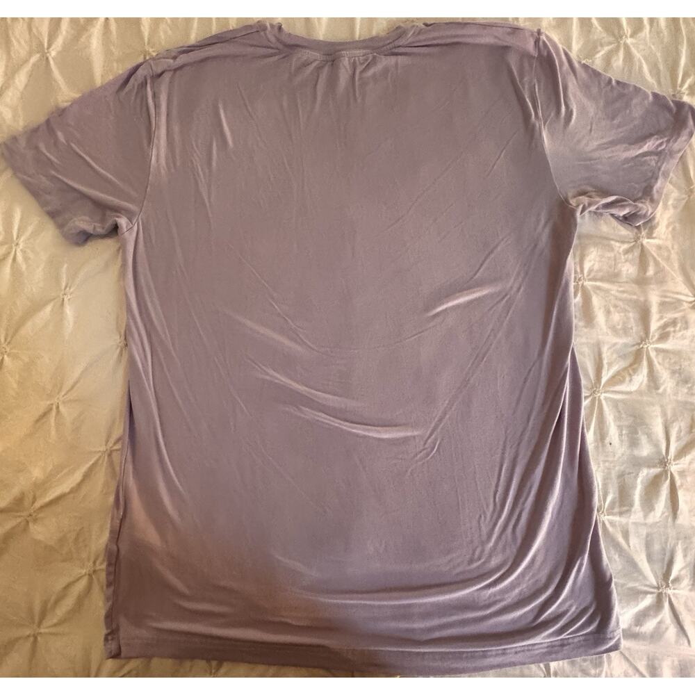 Comfrt Adult Size Lilac Short Sleeve Crew Neck T-Shirt Size M - Picture 5 of 7